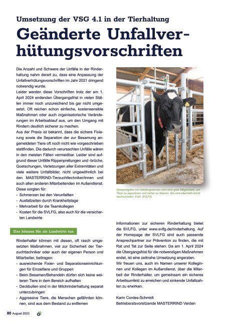 Magazin Rinderzucht August 2023 