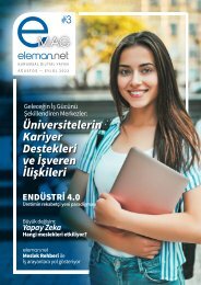 Eleman.net Kurumsal Dijital Yayını eMag | Sayı 3 | Ağustos - Eylül
