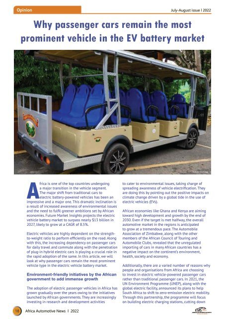 Africa Automotive July-August issue 2022
