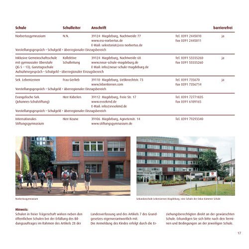 Bildungswegweiser Landeshauptstadt Magdeburg 2023/24