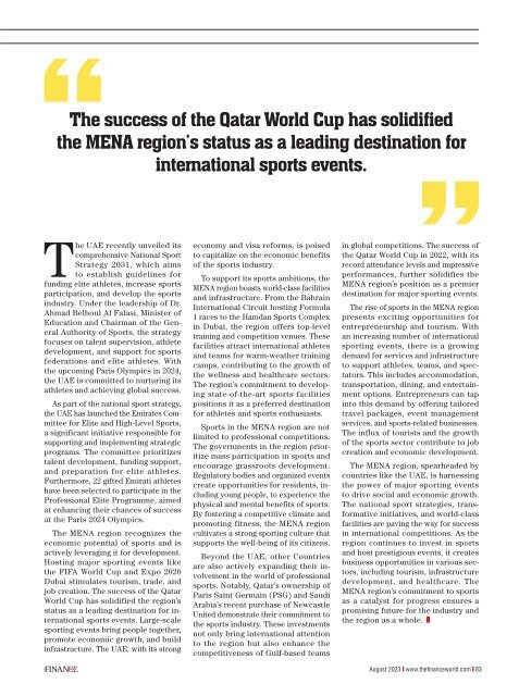 The Finance World Magazine| Edition: August 2023