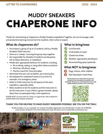 2023 - 2024 Chaperone Information