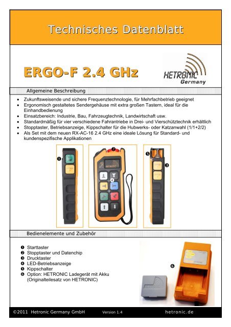 ERGO-F 2.4 GHz - HETRONIC Germany