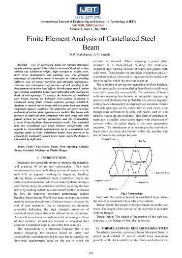 Finite Element Analysis of Castellated Steel Beam - ijeit