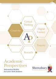 Shrewsbury School - Academic Perspectives