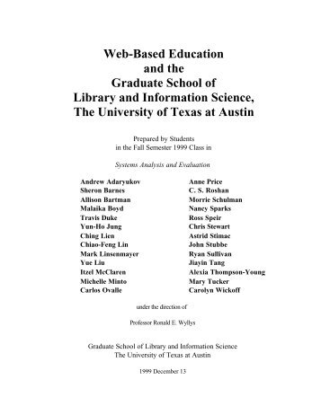 Web-Based Education and the Graduate School of Library and ...