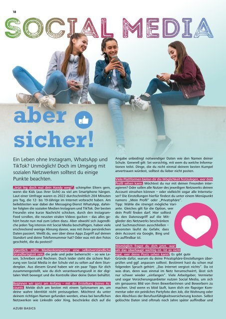 Azubi Basics Ausbildungs-Wissensmagazin 2023 Münsterland - Ausgabe 557