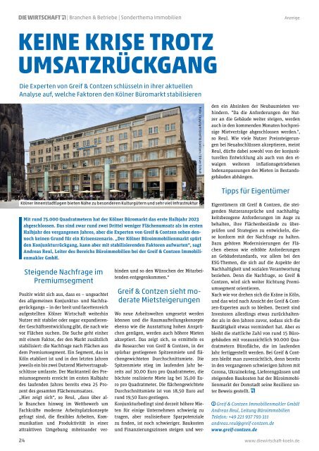 Die Wirtschaft Köln - Ausgabe 05 / 23
