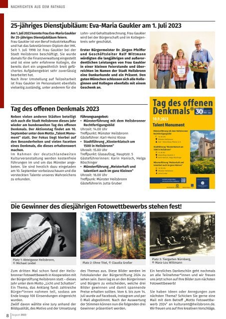 Monatsblatt Heilsbronn August 2023