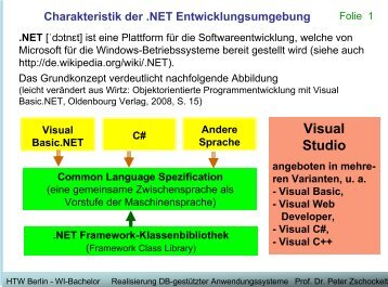 Ereignisse in Visual Basic .NET - Wirtschaftsinformatik HTW Berlin