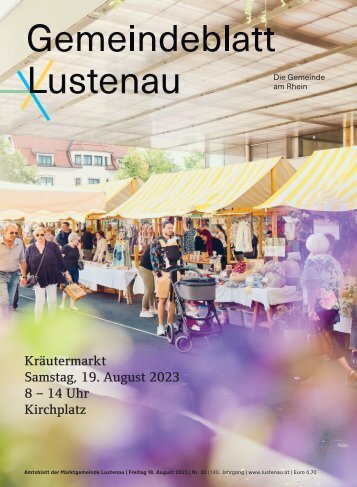 Gemeindeblatt Lustenau Nr. 33 | Freitag, 18. August 2023