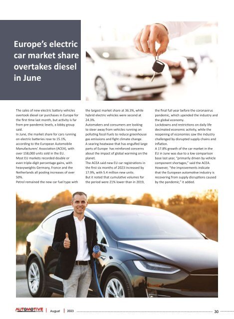 Automotive Exports August 2023