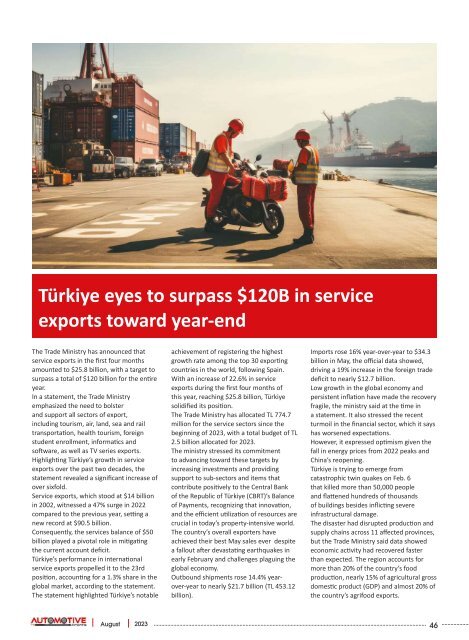 Automotive Exports August 2023