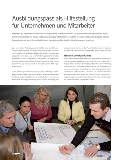 Netzwerk 2007 ⁄ 3 - Hofmeister Unternehmensgruppe