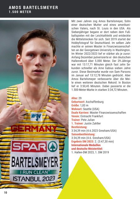 DLV-Teambroschüre zur Leichtathletik-WM 2023 in Budapest