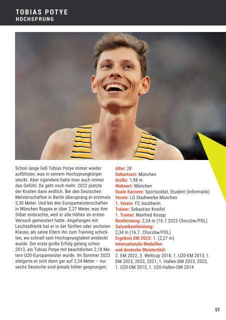 DLV-Teambroschüre zur Leichtathletik-WM 2023 in Budapest