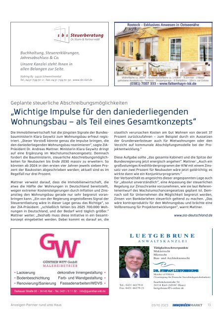 IMMOBILIENMARKT-Magazin 09/10 2023