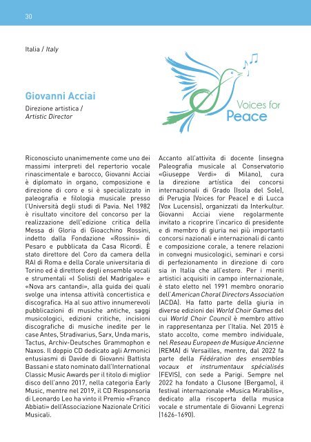 Voices for Peace 2023 - Program Book