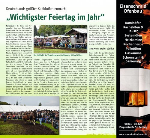 altlandkreis - Das Magazin für den westlichen Pfaffenwinkel - Ausgabe September/Oktober 2023