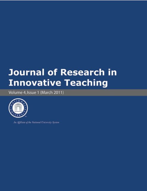 Journal of Research in Innovative Teaching - National University