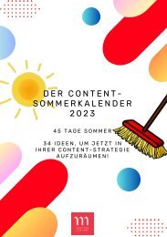 Der Content-Sommerkalender 2023