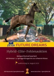 DSP-Hybrid-Fohlenauktion Derby Future Dreams am 26. August 2023 in Sauerlach