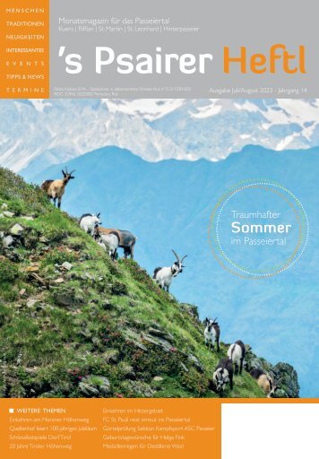 s'Psairer Heftl - Juli+August Ausgabe 2023 
