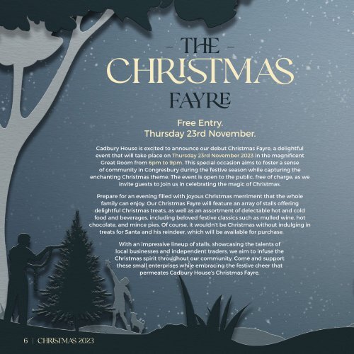 DoubleTree by Hilton, Cadbury House - An Enchanted Forest Christmas Brochure 2023