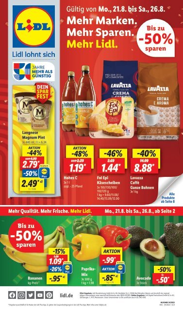 LIDL Prospekt vom 21. 2023 August