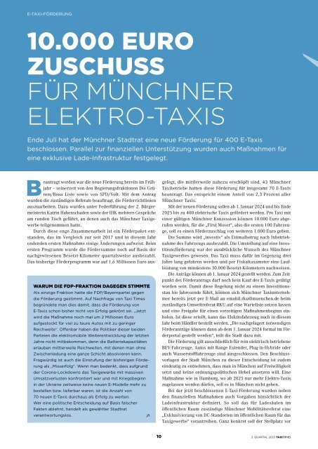 Taxi Times München - 3. Quartal 2023