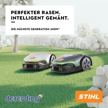 STIHL Mähroboter-Broschüre iMOW 5 / 6 / 7 / EVO - jetzt neu bei Deterding