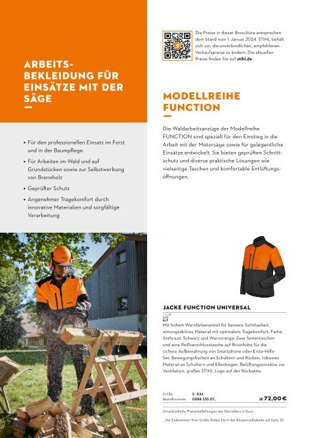 STIHL Broschüre Arbeitsschutz/PSA & Schnittschutz-Bekleidung bei Deterding
