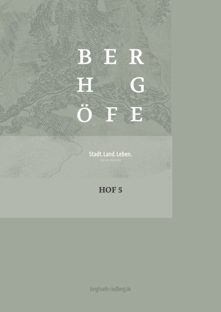 BERGHÖFE Broschüre Hof 5