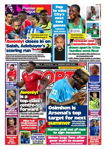 COMPLETE SPORTS - WEDNESDAY, AUG 23, 2023