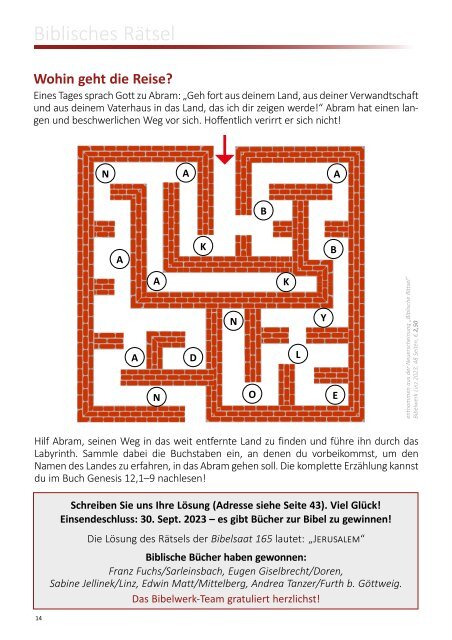 Linzer Bibelsaat 166 | September 2023