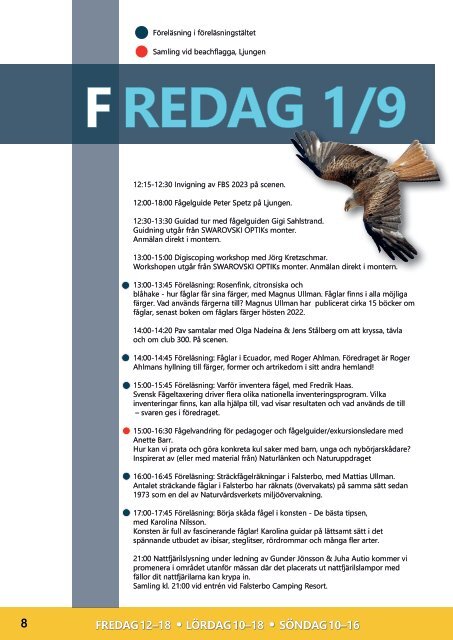 Falsterbo Bird Show 2023 Program