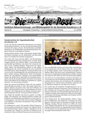 23.08.2023 Die kleine See-Post