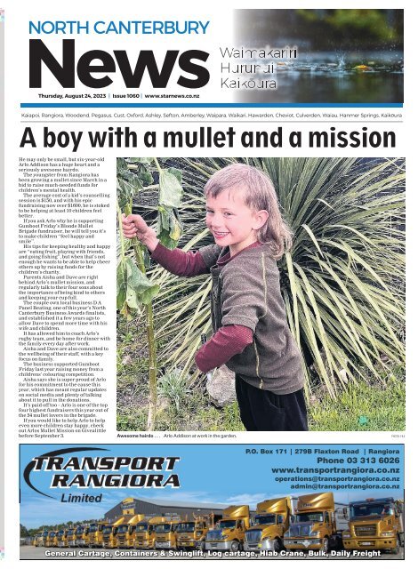 North Canterbury News: August 24, 2023