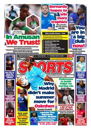 COMPLETE SPORTS - THURSDAY, AUG 24, 2023