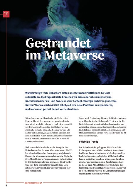 Manifest 5. Das Magazin für Content Marketing und Newsroom.