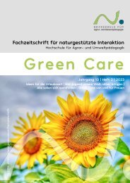 Green Care - Fachzeitschrift für naturgestützte Interaktion