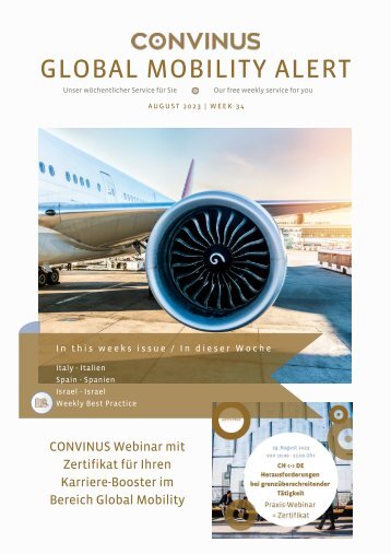 CONVINUS Global Mobility Alert - Week 34.2023