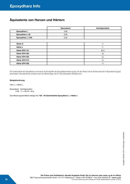 Epoxydharze - R&G Wiki - R&G Faserverbundwerkstoffe GmbH