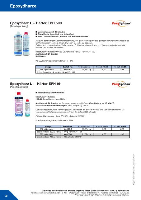 Epoxydharze - R&G Wiki - R&G Faserverbundwerkstoffe GmbH