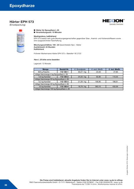 Epoxydharze - R&G Wiki - R&G Faserverbundwerkstoffe GmbH