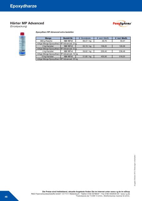 Epoxydharze - R&G Wiki - R&G Faserverbundwerkstoffe GmbH