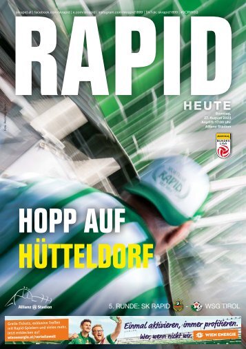 Rapid HEUTE: SK Rapid vs. WSG Tirol 