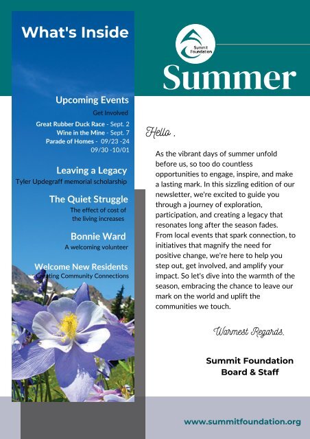 Summer 2023 Newsletter