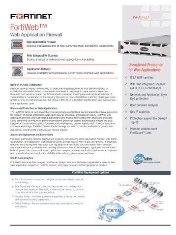 FortiWeb™ Web Application Firewall - Fortinet