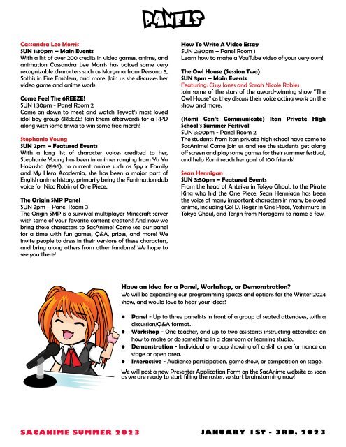 SacAnime Summer 2023 Program Book